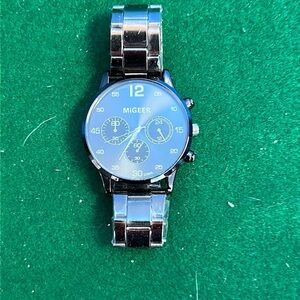 MiGeer Men's Black Large Face Watch Oversized Dial Casual Dress